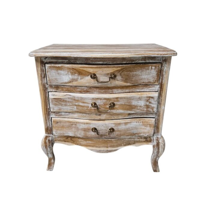 Whitewashed bedside table