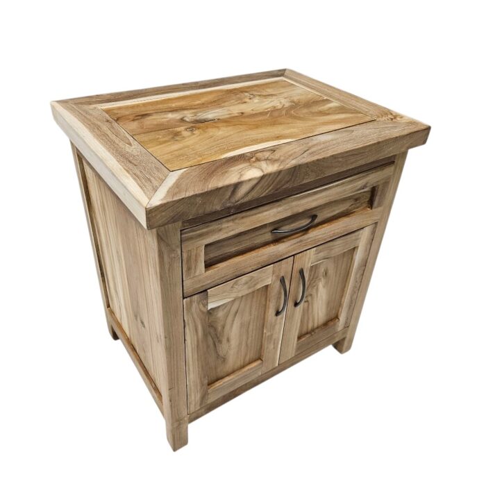 Brooks Bedside Pedestal Teak AJJ0005 Side Brooks Bedside Pedestal Teak AJJ0005 Side