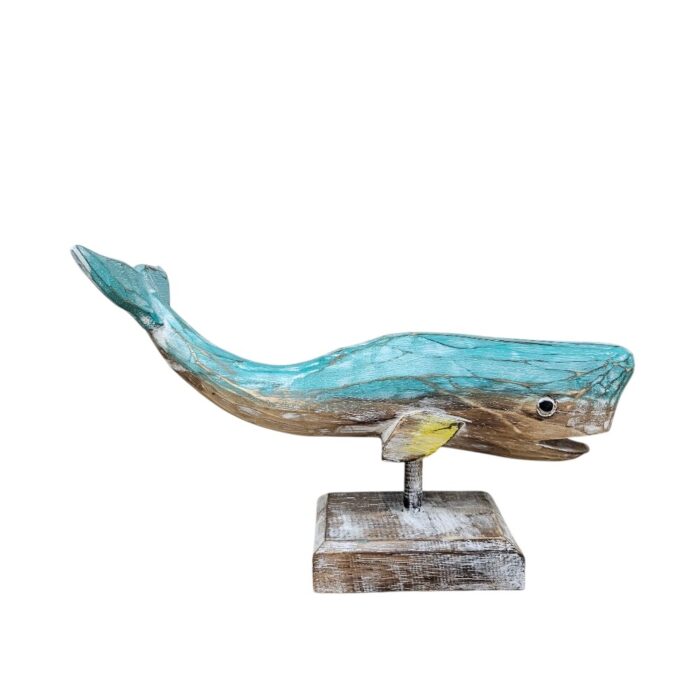 Carved Whale On Stand WET4512B Main Carved Whale On Stand WET4512B Main