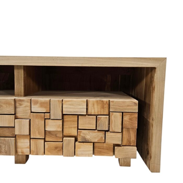 Coda Media Unit Teak APM0001 Close Up Coda Media Unit Teak APM0001 Close Up