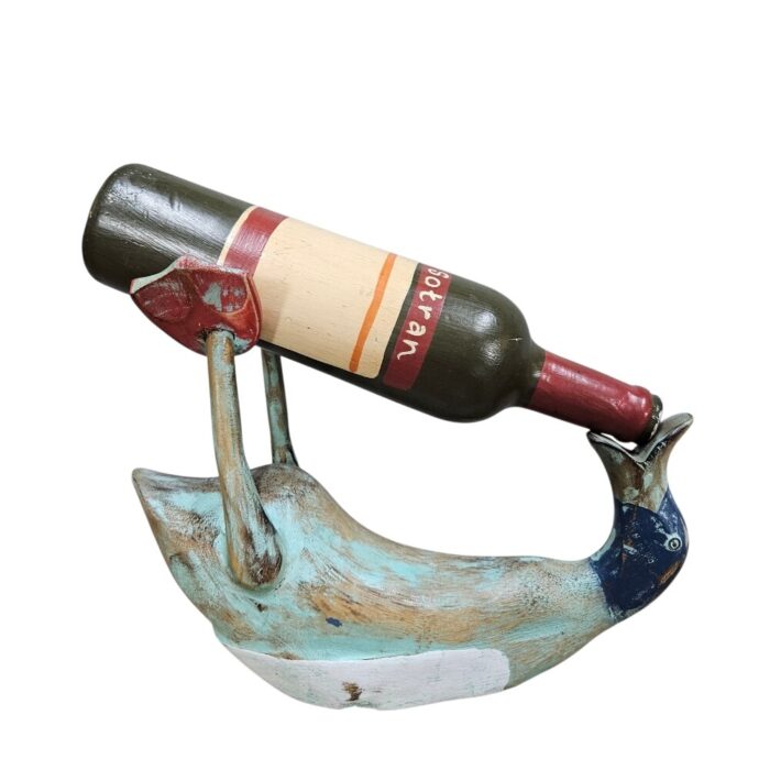 Drinking Laying Wooden Duck Wine Bottle Holder WET2505 Main Drinking Laying Wooden Duck Wine Bottle Holder WET2505 Main