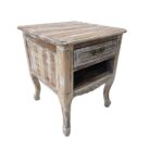 Rustic wooden nightstand