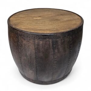 Iron Drum Side Table