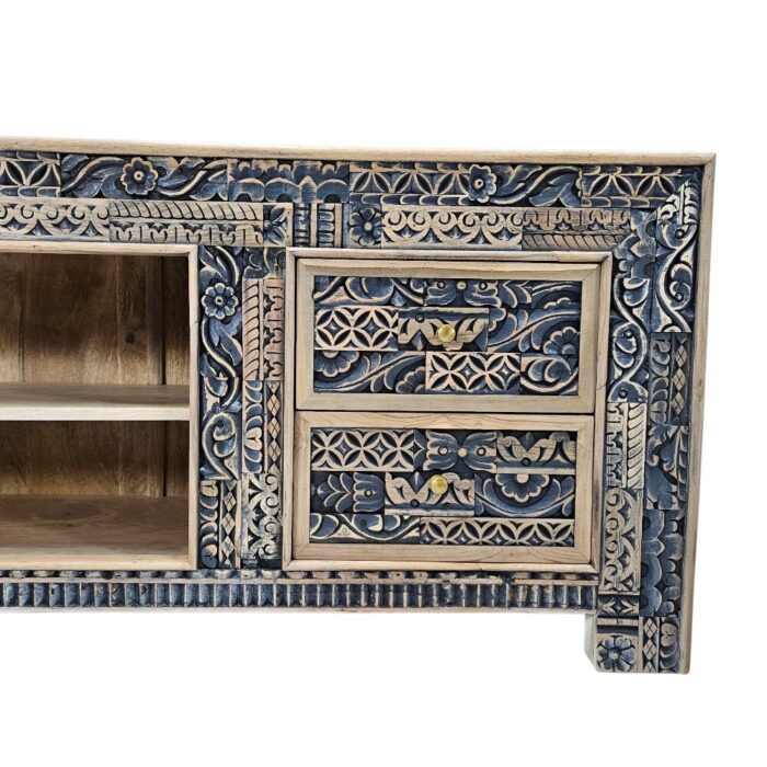 Lazuli Carved Tv Unit KMF26165 Close Lazuli Carved Tv Unit KMF26165 Close