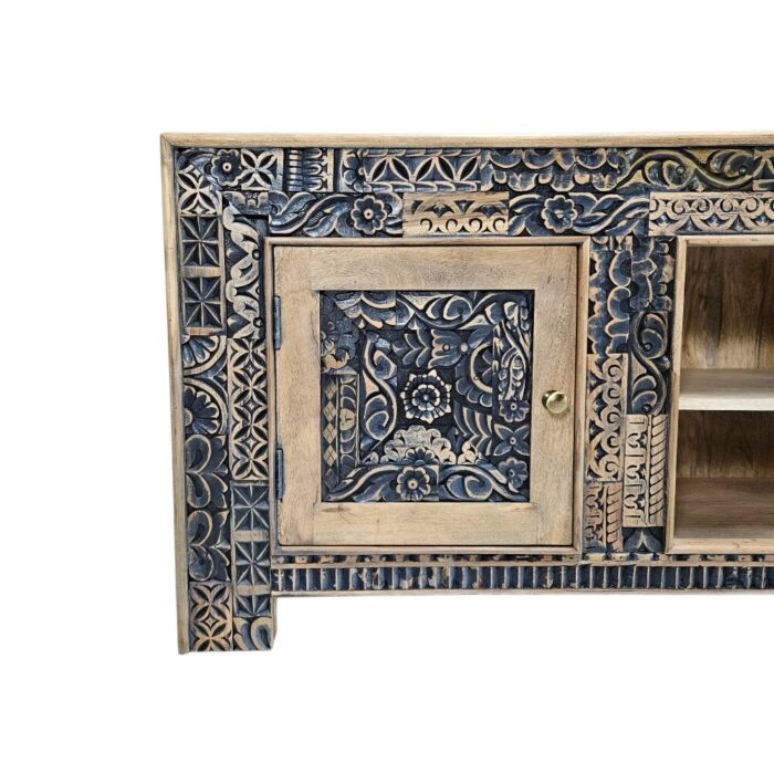 Lazuli Carved Tv Unit KMF26165 Close Up Lazuli Carved Tv Unit KMF26165 Close Up