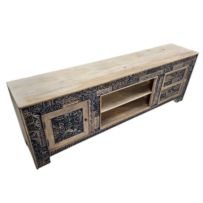 Lazuli Carved Tv Unit KMF26165 Side Lazuli Carved Tv Unit KMF26165 Side