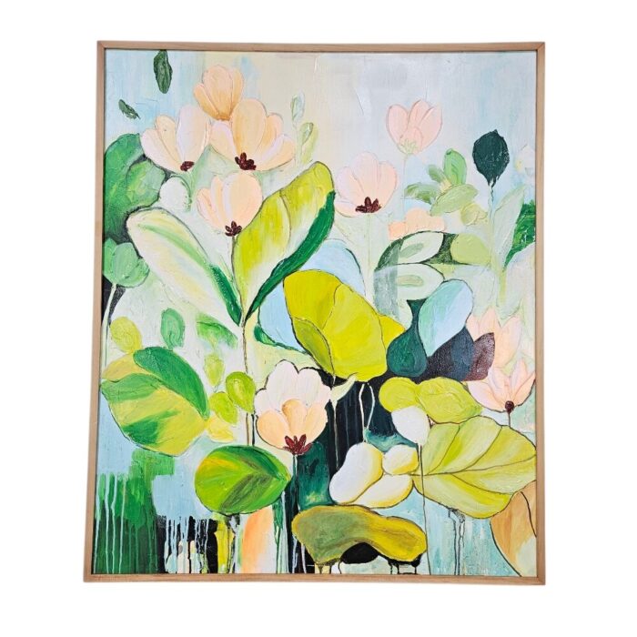 Tropical Garden Acrylic Painting KRE3506 Main Tropical Garden Acrylic Painting
