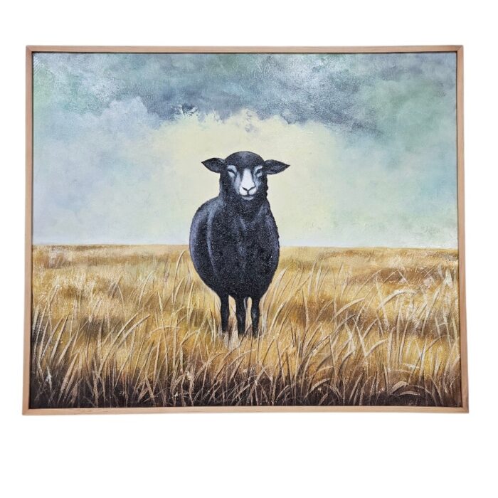 Vintage Black Sheep Acylic Pinting KRE3501 Main Black Sheep Acrylic Painting