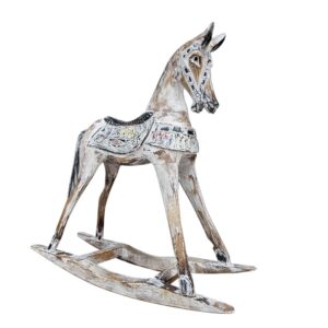 White wash rocking horse