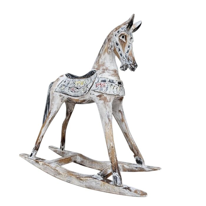 White wash rocking horse