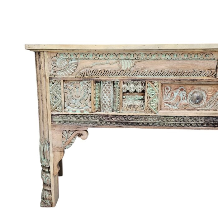 Aziza Carved Console Table KMF15364 Close Aziza Carved Console Table