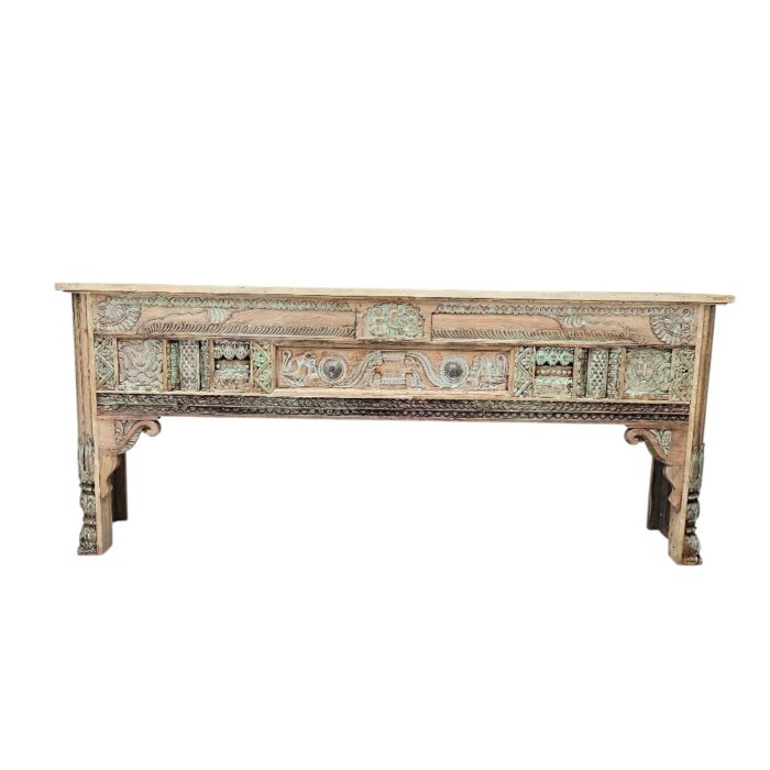 Aziza Carved Console Table KMF15364 Front Aziza Carved Console Table