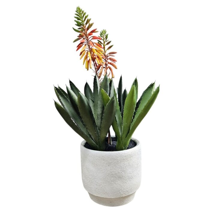 Faux Orange Aloe In Pot TRA1078 Main Faux Aloe Plant
