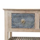 Carved Lazuli Console Table