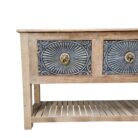 Carved Lazuli Console Table