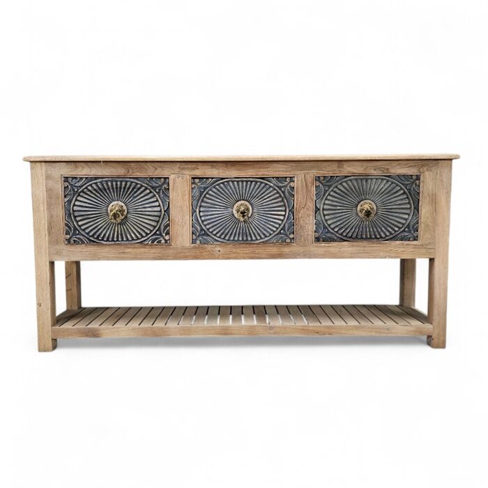 Lazuli Console Table KMF15360 Front Carved Lazuli Console Table
