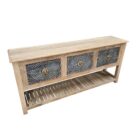 Carved Lazuli Console Table