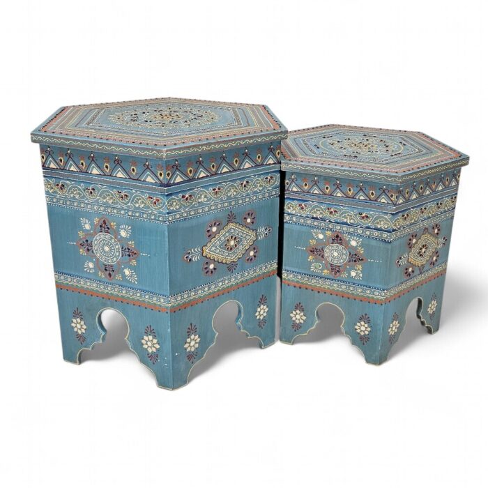 Morocco Side Table Set Blue KMF32066A Main Morocco Side Table