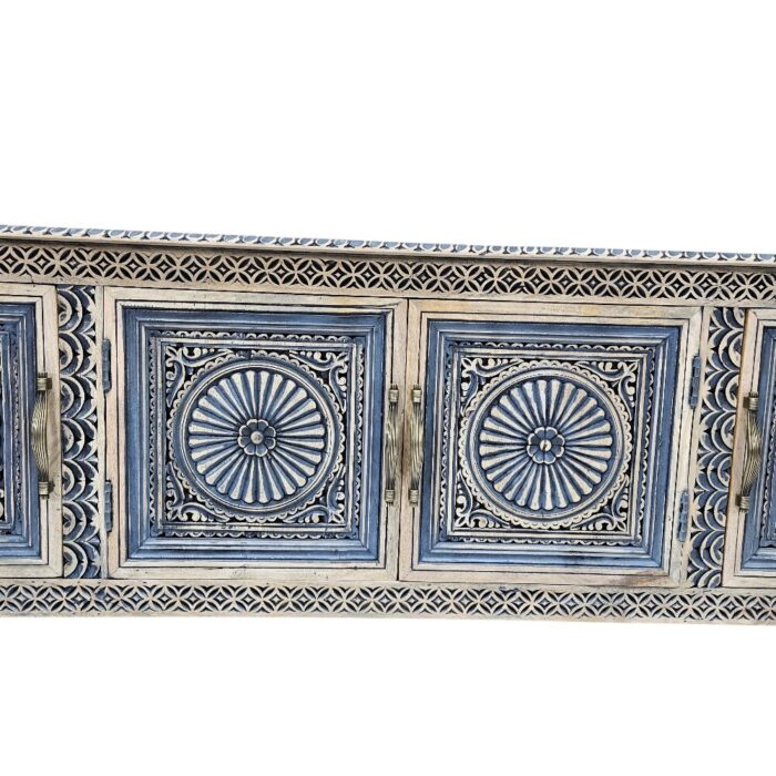Onyx Carved Sideboard KMF19338A Close Front Onyx Carved Sideboard