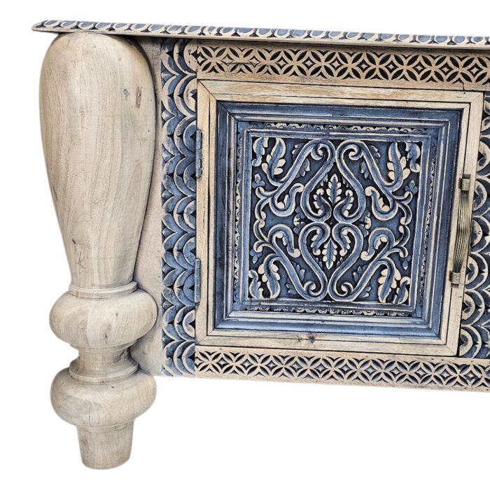 Onyx Carved Sideboard KMF19338A Close Up Onyx Carved Sideboard