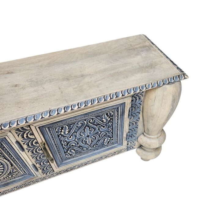 Onyx Carved Sideboard KMF19338A Top Close Onyx Carved Sideboard