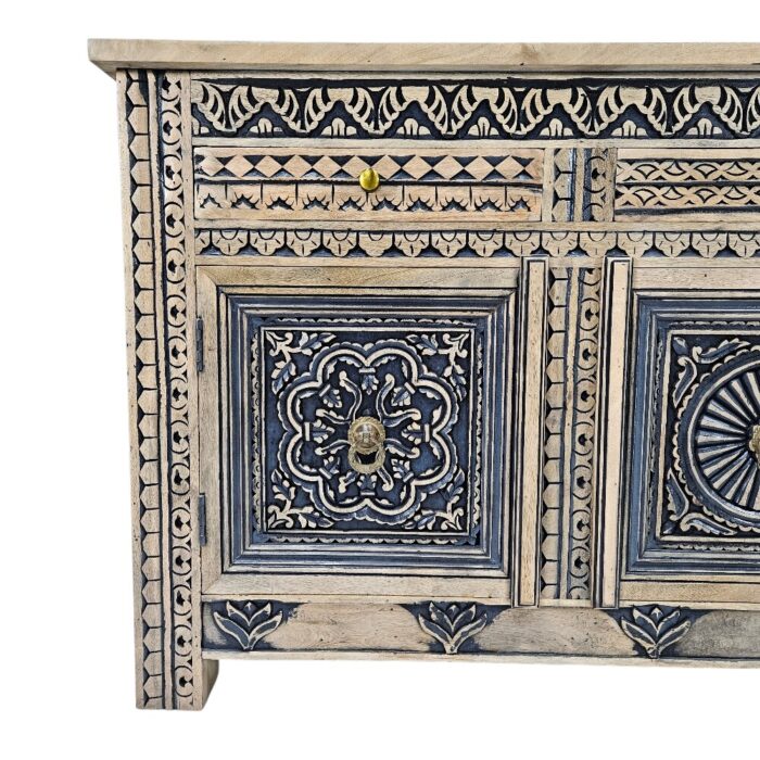 Onyx Carved Sideboard Main Front KMF19340 Close Onyx Carved Sideboard