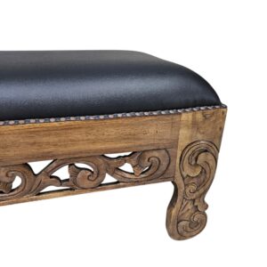 Polos Teak And Leather Bench