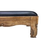 Polos Teak And Leather Bench