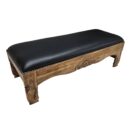 Polos Teak And Leather Bench