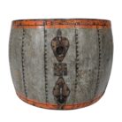Side Table Iron Drum