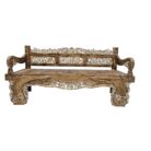 Subira Teak Carved Bench Main BEB6602 Front