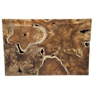 Teak Slice Console Table