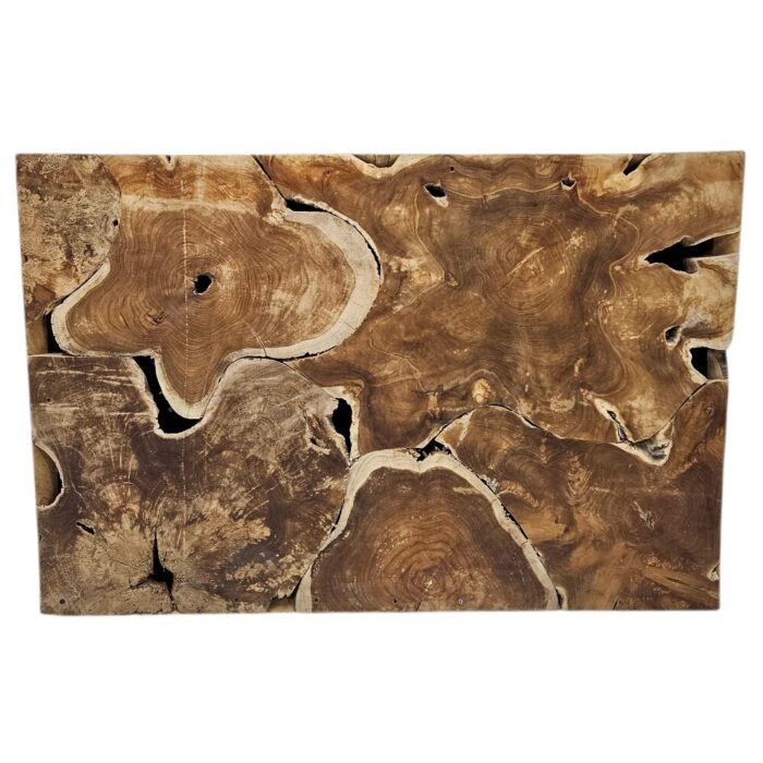 Teak Slice Console Table