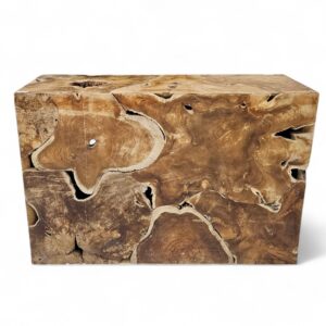 Teak Slice Console Table