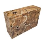 Teak Slice Console Table