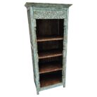 Carved Teal Bookshelf KMF10110 Side