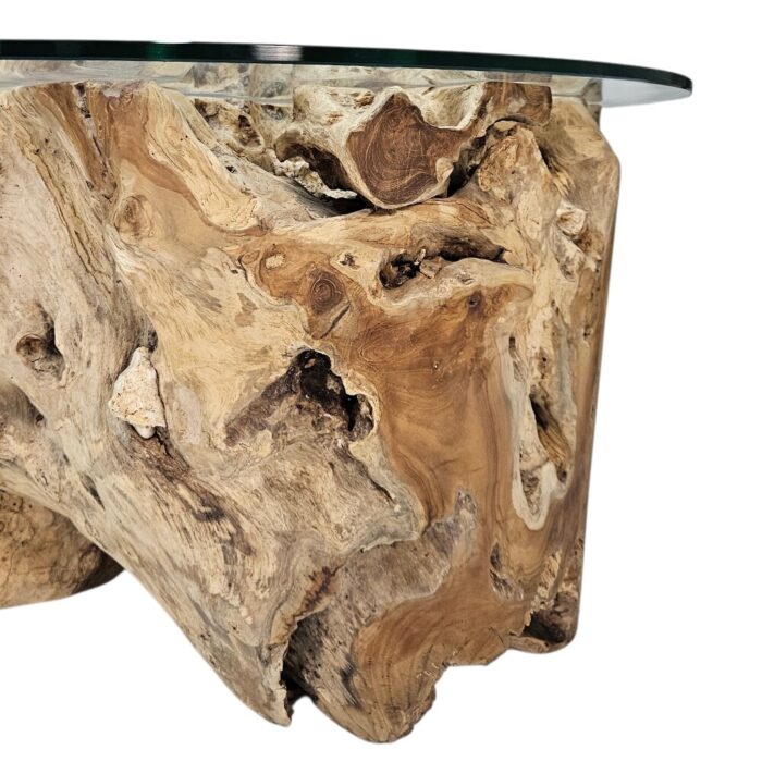 Erosi Teak Root Coffee Table INJ3400A22 Close rustic teak root coffee table