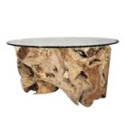 rustic teak root coffee table