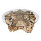 rustic teak root coffee table