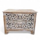 solid teak bedside chest