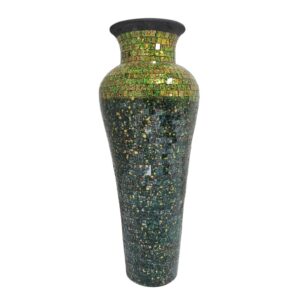 Green Pottery Mosaic Vase