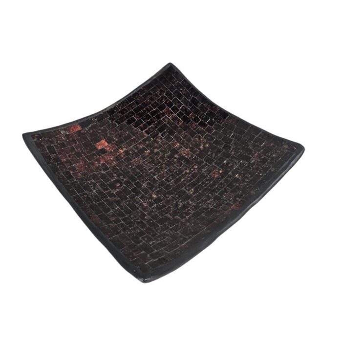 Red Mosaic Square Bowl YUB1505 Side