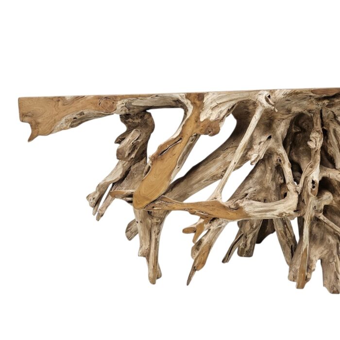 Root Teak Console Table Erosi INJ5058A12 Close Root Teak Console Table