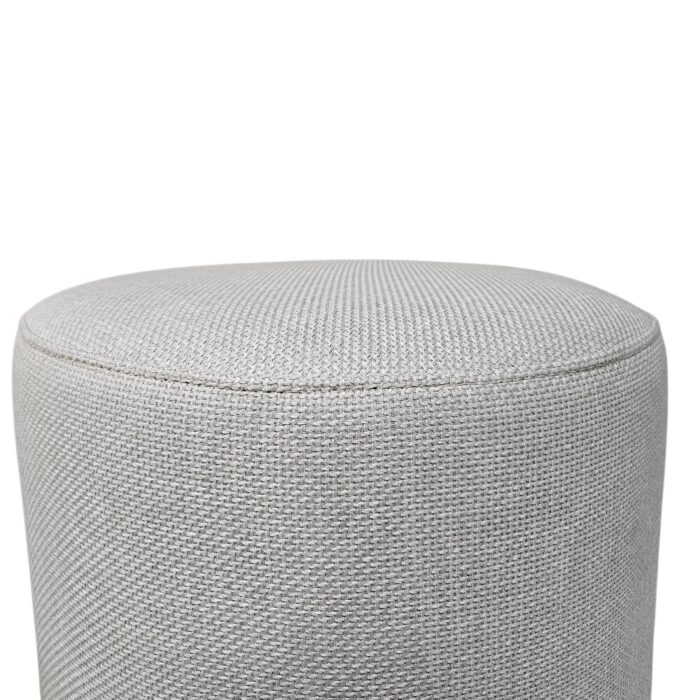 Round Ottoman Eggshell URF2006B Close Up Round Ottoman Eggshell URF2006B Close Up