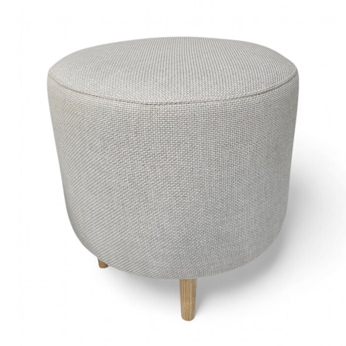 Round Ottoman Eggshell URF2006B Main Round Ottoman Eggshell URF2006B Main