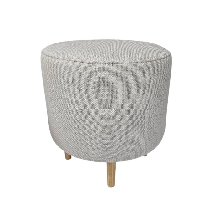 Round Ottoman Eggshell URF2006B Side Round Ottoman Eggshell URF2006B Side