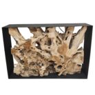 Steel and Teak Root Console Table NJA9608A