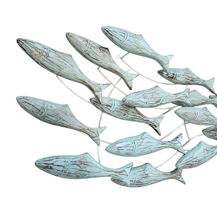 Swimming Fish Wall Panel Blue IWD0046A Close