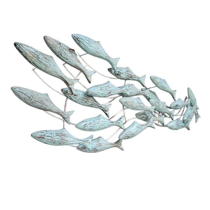 Swimming Fish Wall Panel Blue IWD0046A Side