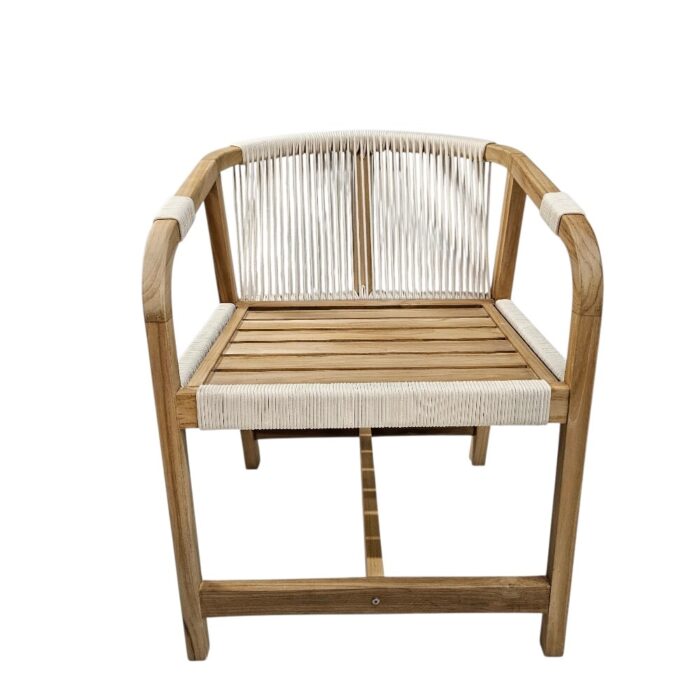 Vicente Teak And Rope Bar Chair PUT8476 Front Vicente Teak And Rope Bar Chair PUT8476 Front